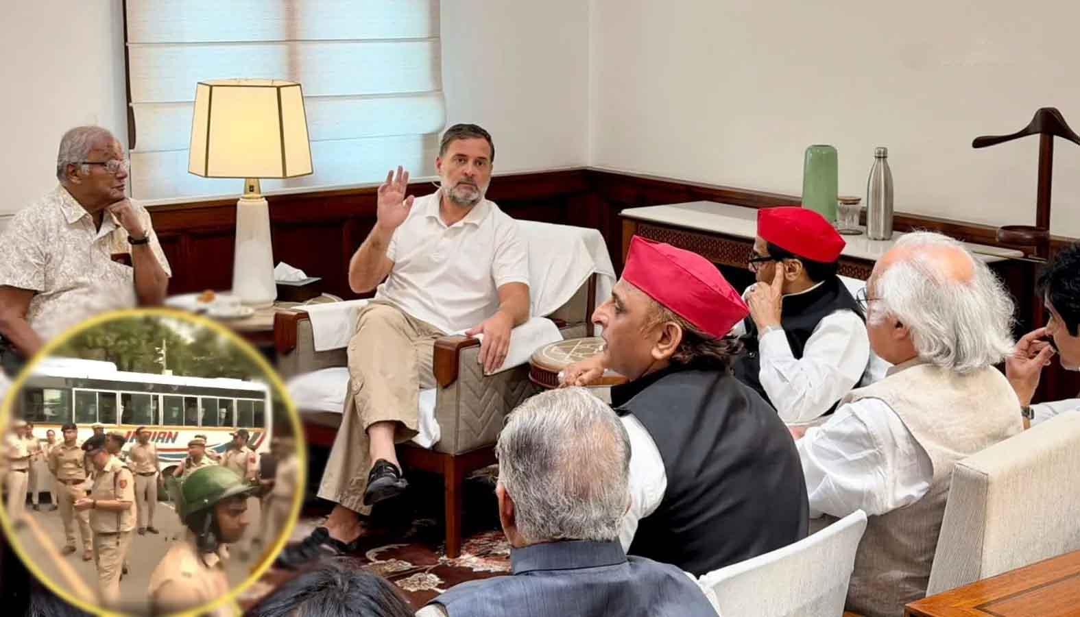 राहुल गांधी के घर जुटे विपक्षी दिग्गज, बैठक के बाद सांसदों का काफिला पहुंचा 'गांधी स्मृति' , बीजेपी बोली— "नया नाटक", CJP ने ठुकराया सरकारी प्रस्ताव