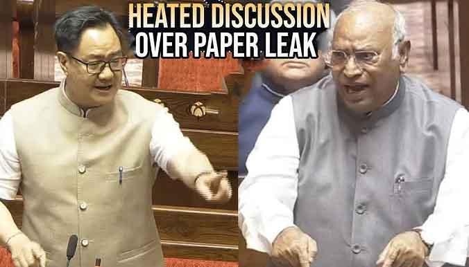 "शर्तें लगाना और बहाने बनाना बंद करें" NEET पेपर लीक पर जोरदार संग्राम, रिजिजू और खरगे के बीच तीखी बहस