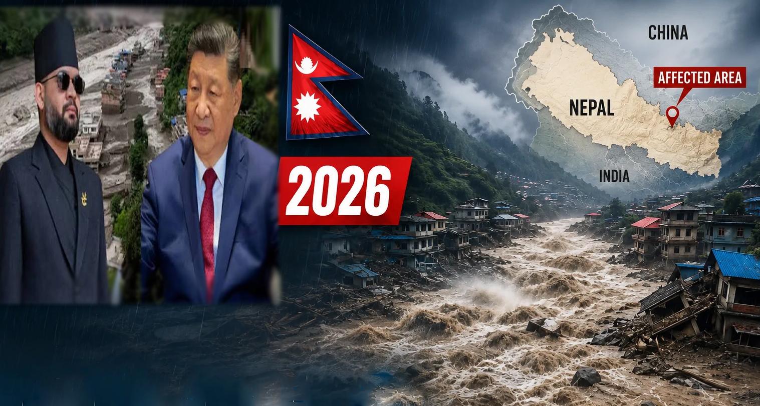 नेपाल में भीषण बाढ़ के बीच एक और बड़ा संकट: लेंडे नदी के पास बनी अस्थायी झील टूटने का खतरा, चीन ने जारी किया अलर्ट