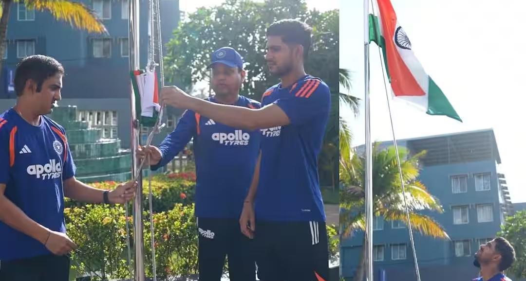 ऐतिहासिक 600वें टेस्ट मैच में गॉल में फहराया तिरंगा: कप्तान शुभमन गिल ने किया ध्वजारोहण, गंभीर संग पूरी टीम ने गाया राष्ट्रगान