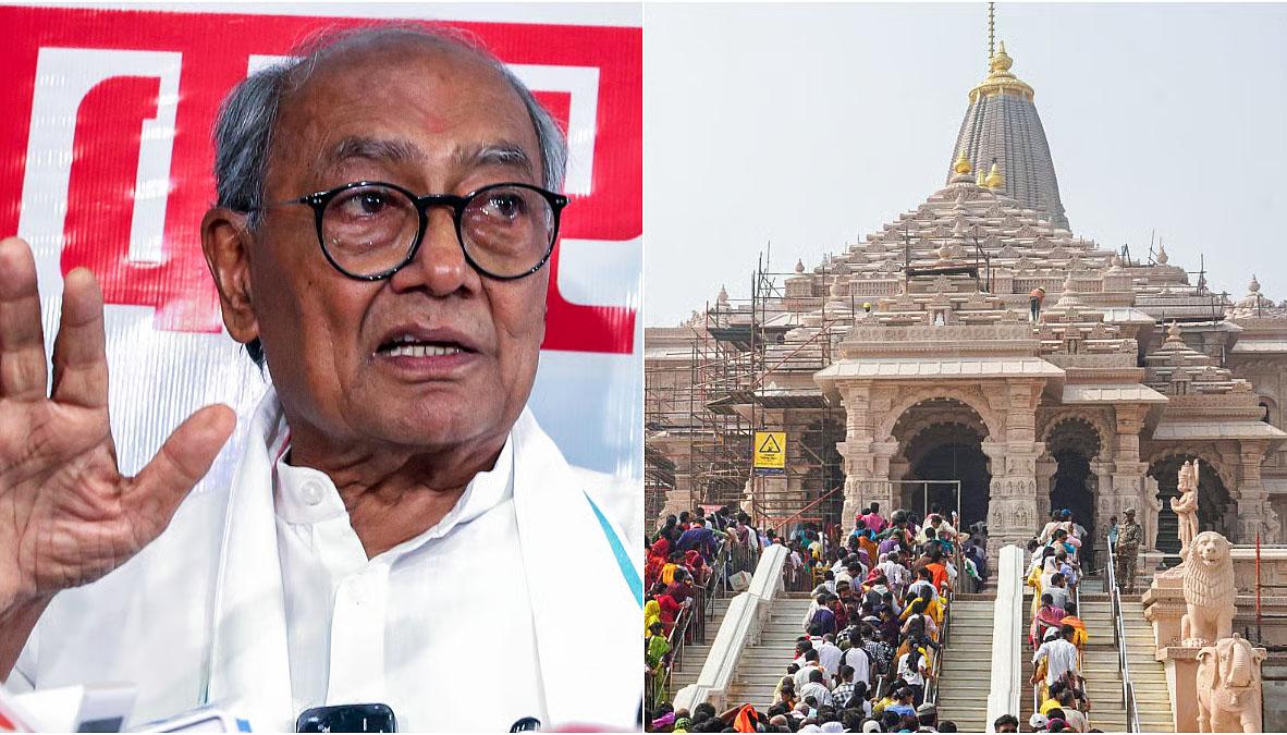 रामलला के दरबार में ' दिग्विजय सिंह': भव्य मंदिर निर्माण के बाद पहली बार अयोध्या पहुंचे दिग्विजय सिंह, कहा— हम नहीं करते धर्म की राजनीति