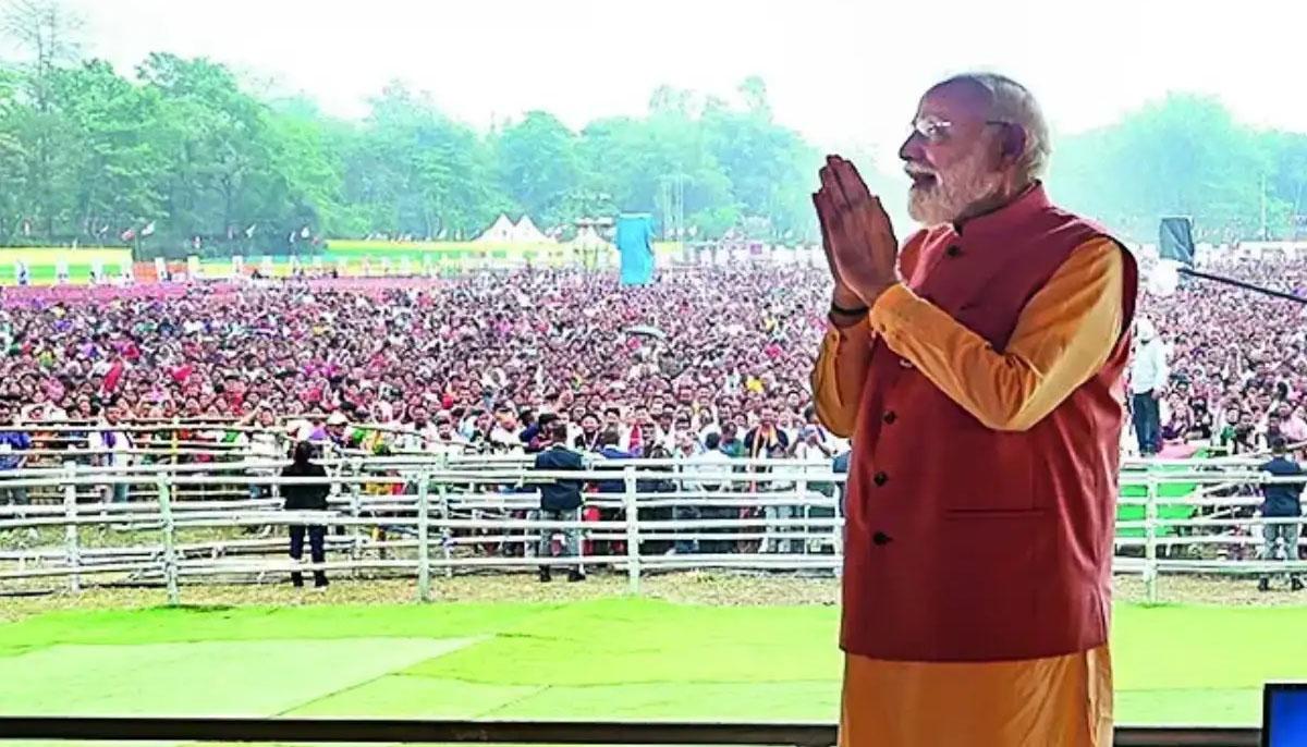 बरपेटा में गरजे पीएम मोदी: "असम लगाएगा जीत की हैट्रिक, कांग्रेस की लगेगी हार की सेंचुरी"