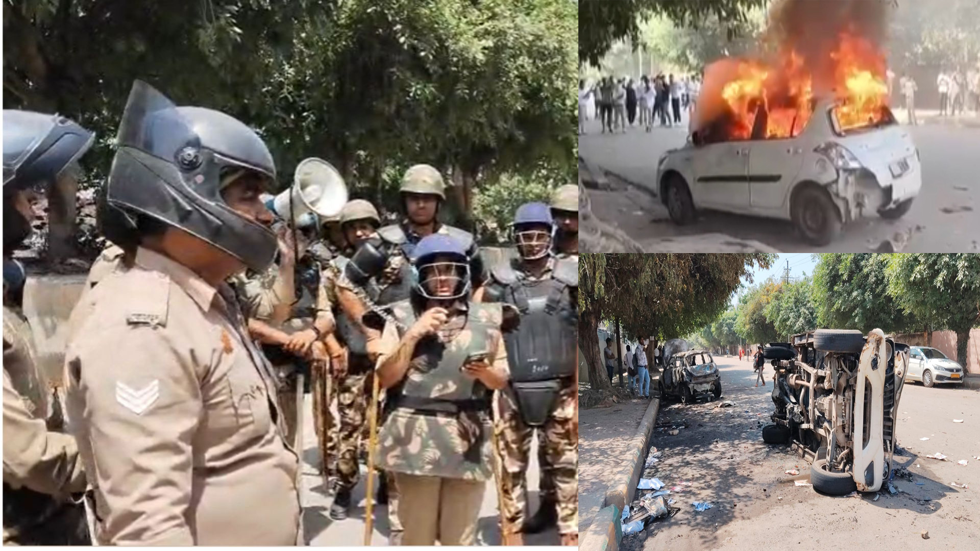 नोएडा में श्रमिकों का भीषण आक्रोश: धूं-धूं कर जली गाड़ियां, पत्थरबाजी और तोड़फोड़ से दहला औद्योगिक क्षेत्र