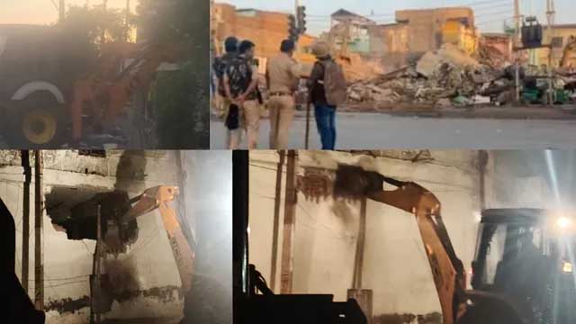 फरीदाबाद में महा-प्रोजेक्ट के लिए आधी रात को बड़ा एक्शन: मस्जिद चौक से हटाए गए धार्मिक स्थल और अवैध निर्माण
